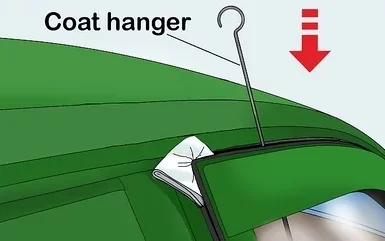  Using A Coat Hanger to Open Car Door