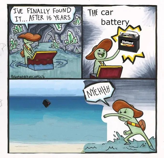 Origin Of The Throwing Car Batteries Into The Ocean Meme 